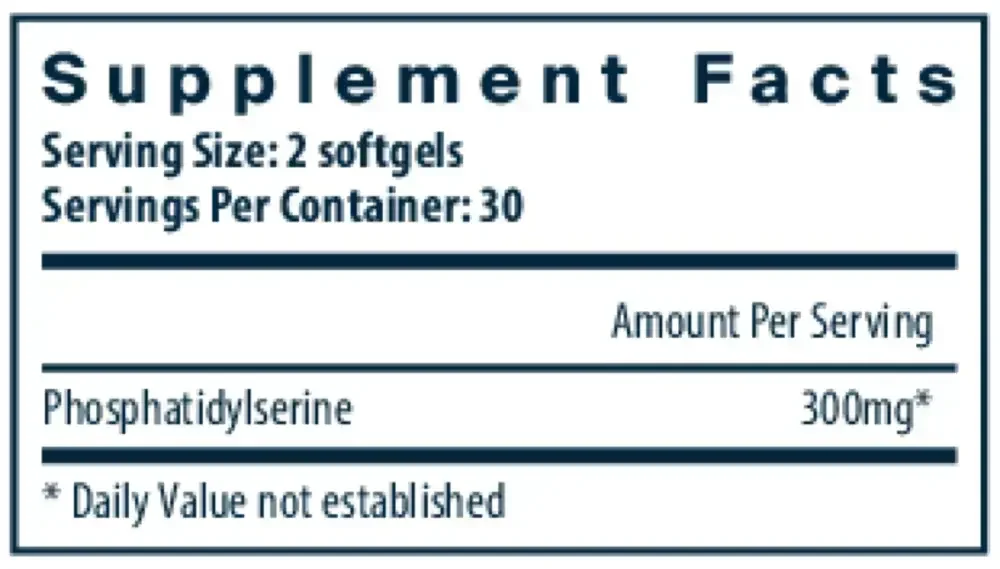 Product image for Phosphatidylserine 150mg.