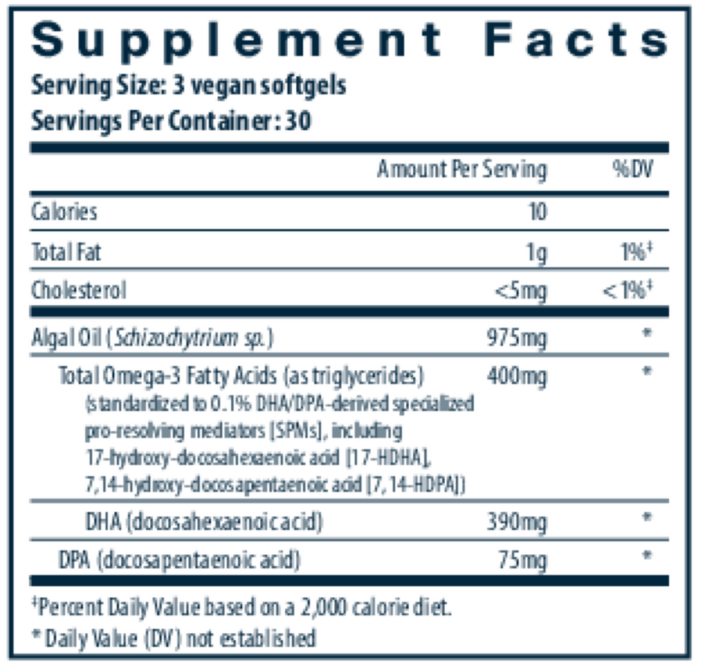 Product image for Ultra Pure® Vegan Omega SPM+.