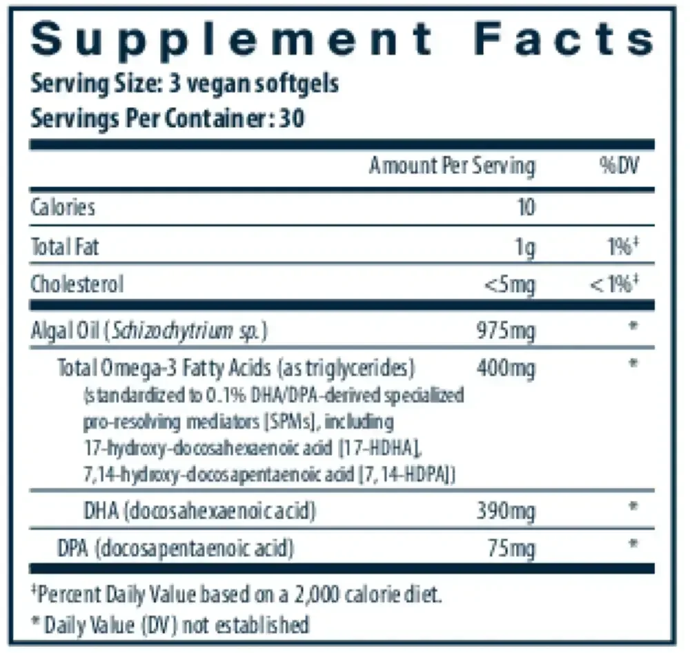 Product image for Ultra Pure® Vegan Omega SPM+.