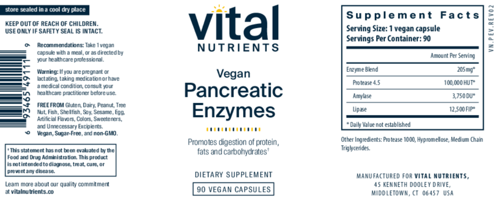 Product image for Vegan Pancreatic Enzymes.