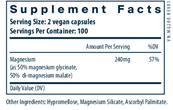 Product image for Magnesium (glycinate/malate).