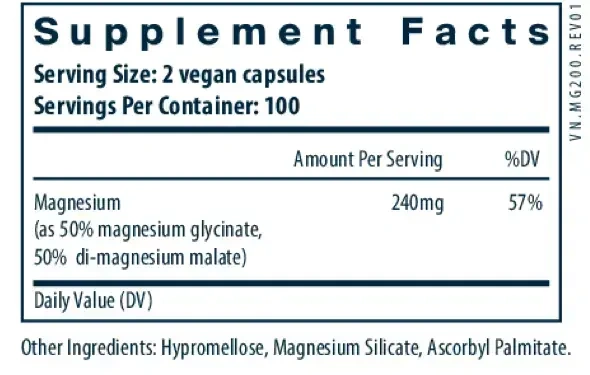 Product image for Magnesium (glycinate/malate).
