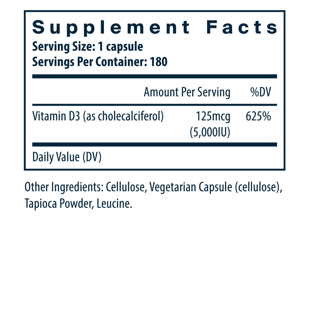 Product image for Vitamin D3 5000IU.