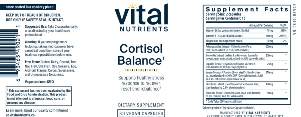 Product image for Cortisol Balance.