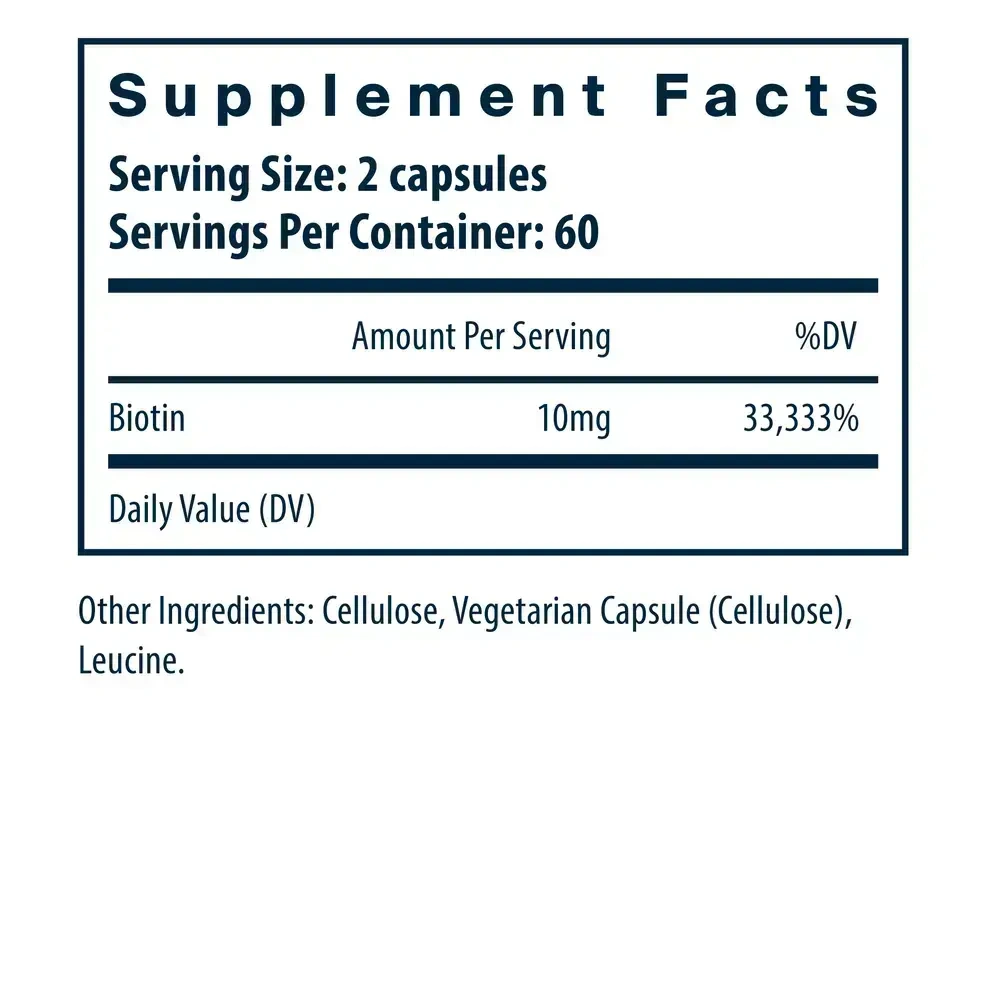 Product image for Biotin 10mg.