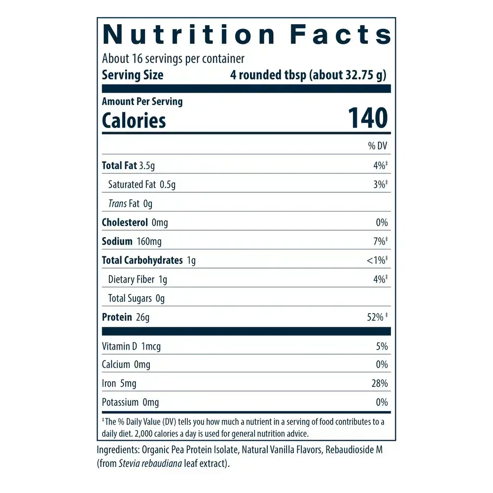 Product image for ProVeg Organic Pea Protein, Natural Vanilla (California Only).