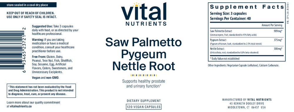 Product image for Saw Palmetto Pygeum Nettle Root.