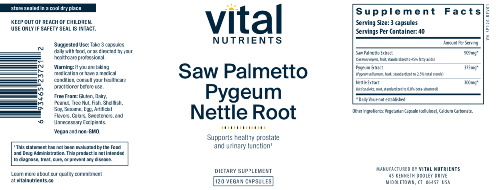 Product image for Saw Palmetto Pygeum Nettle Root.