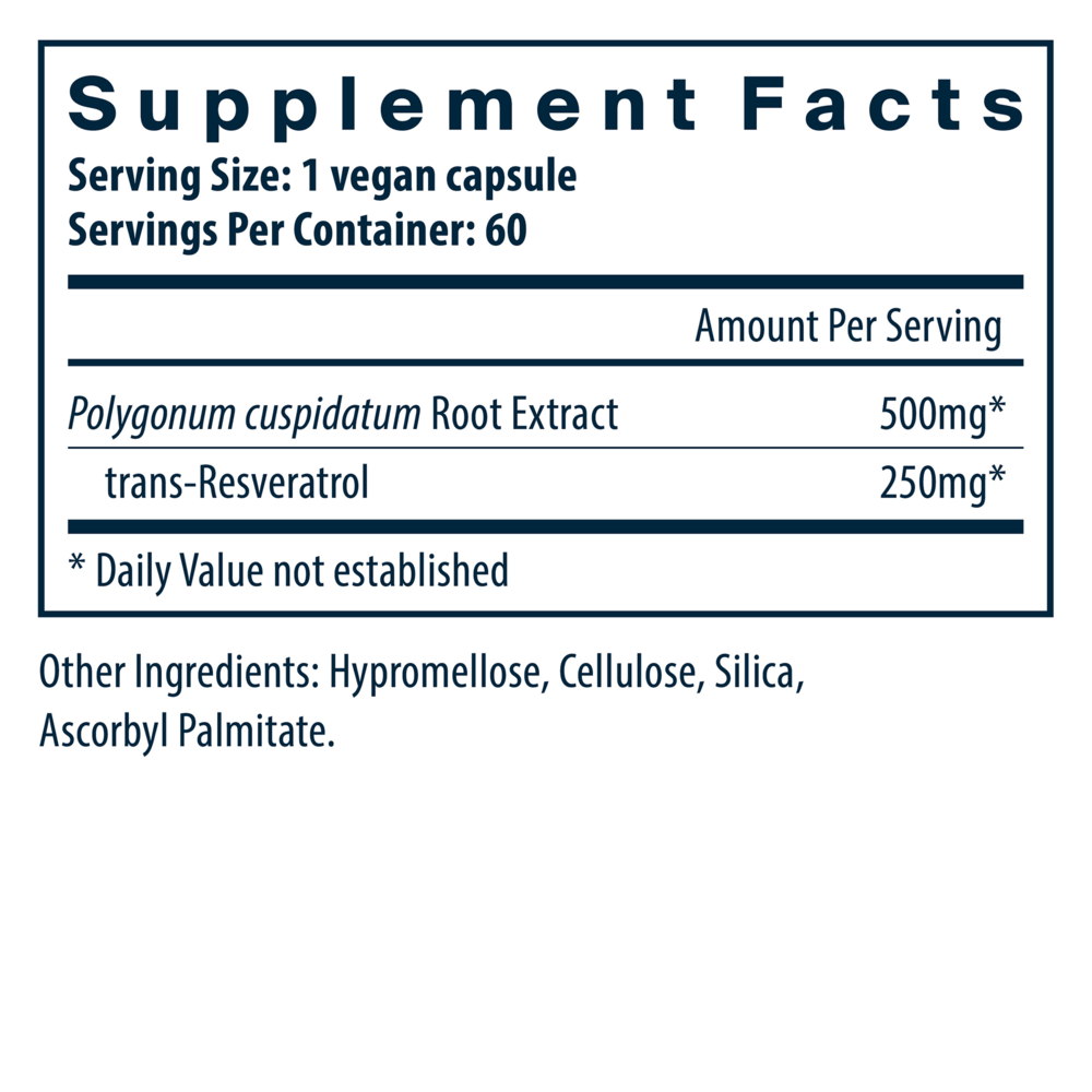 Product image for Resveratrol 500mg (California Only).