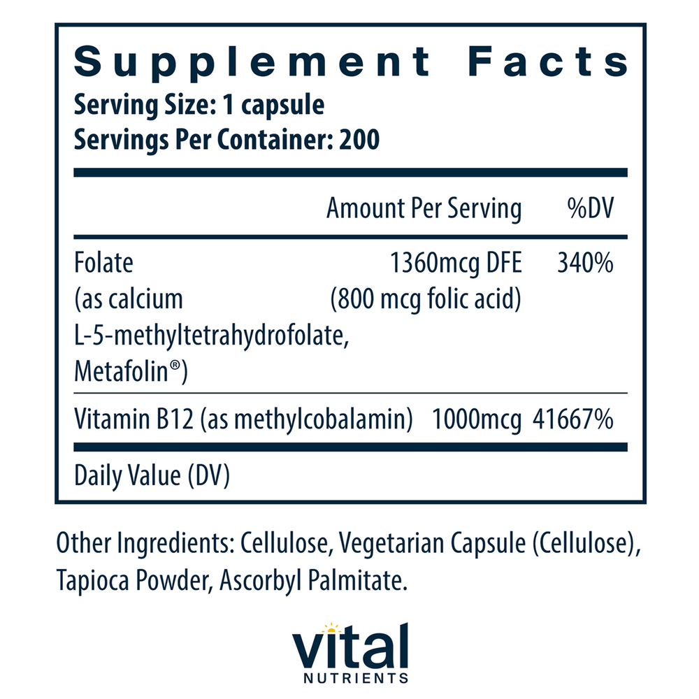 Product image for B-12/Methyl Folate 1000mcg/800mcg.