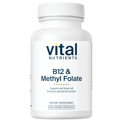 B-12/Methyl Folate 1000mcg/800mcg 200 capsules