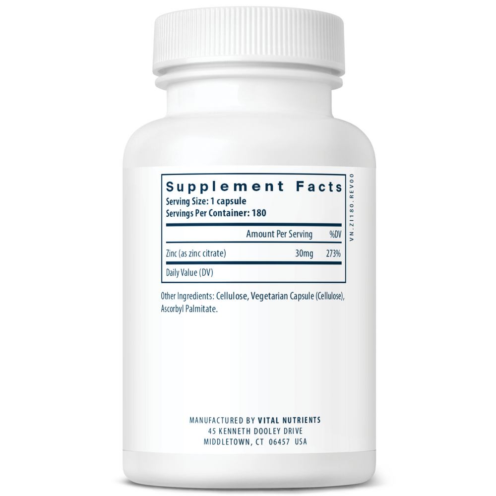 Product image for Zinc (Citrate) 30mg 90c.