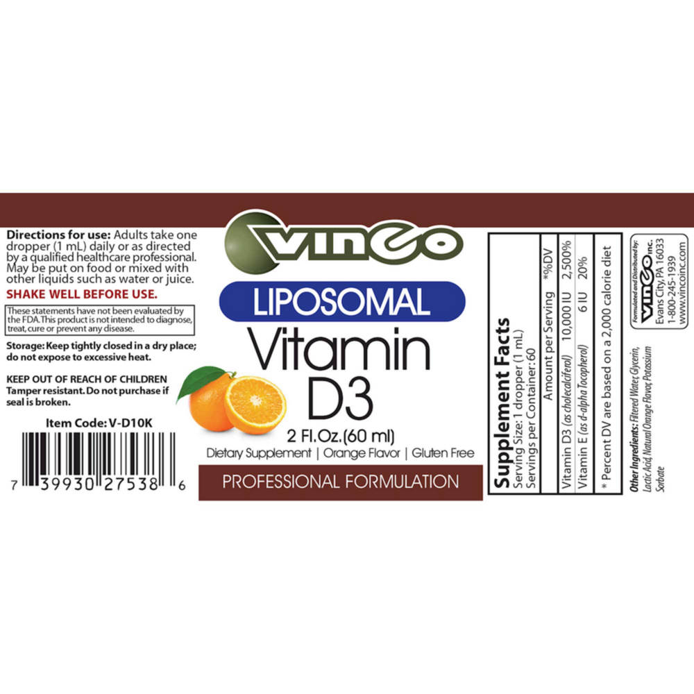 Product image for Vitamin D3 10,000 IU.
