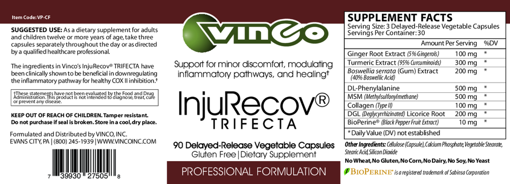 Product image for InjuRecov Trifecta.