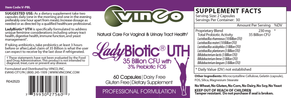 Product image for LadyBiotic® UTH.