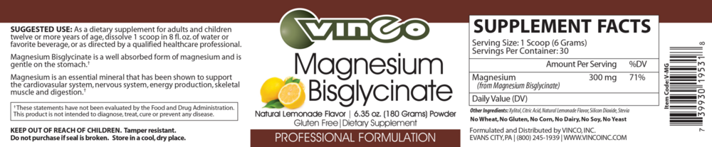 Product image for Magnesium Bisglycinate.