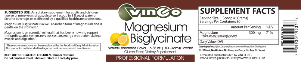 Product image for Magnesium Bisglycinate.