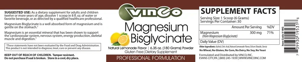 Product image for Magnesium Bisglycinate.