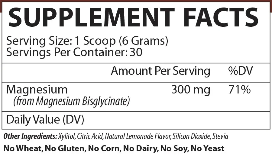 Product image for Magnesium Bisglycinate.