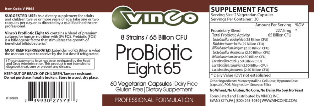 Product image for ProBiotic Eight 65.