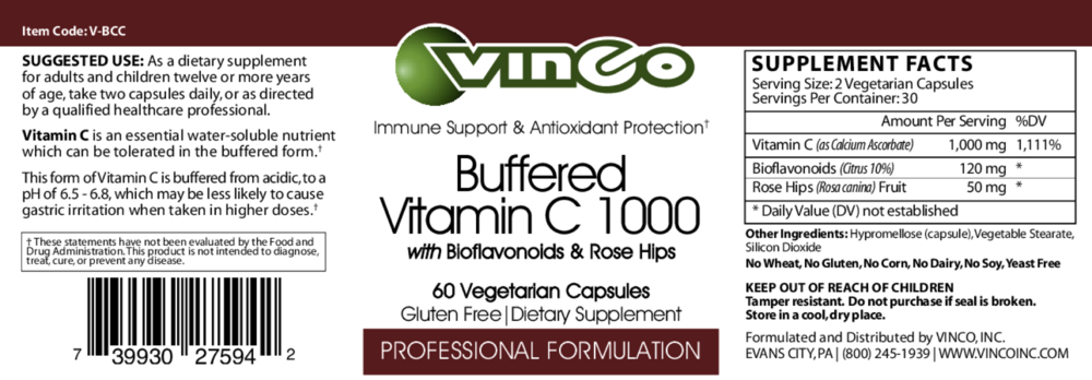 Product image for Buffered Vitamin C.