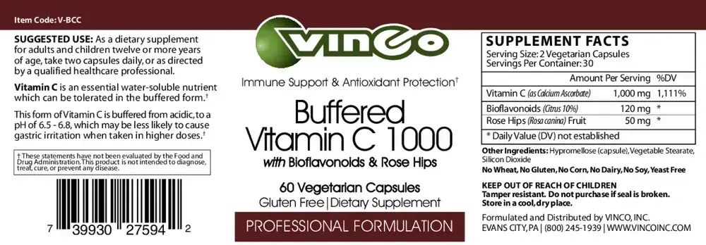 Product image for Buffered Vitamin C.