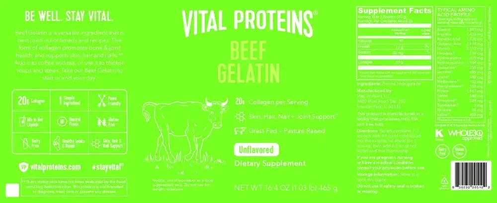 Product image for Beef Gelatin Powder.