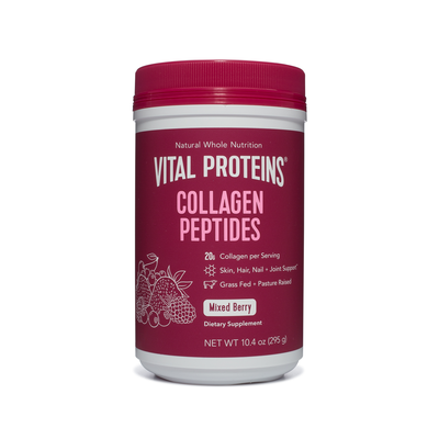 Product image for Collagen Peptides Powder - Mixed Berry (295 Grams). Discontinued.