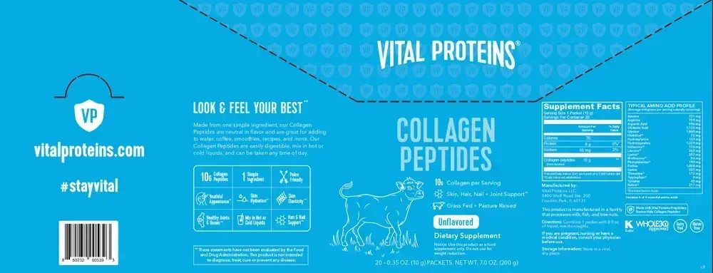 Product image for Collagen Peptides Unflavored Stick Packs.
