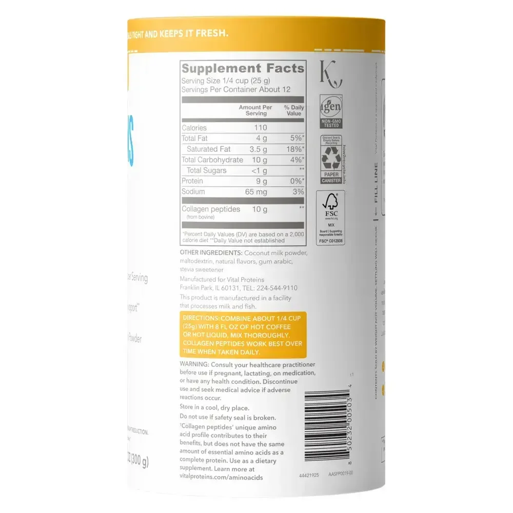 Product image for Collagen Creamer Vanilla.