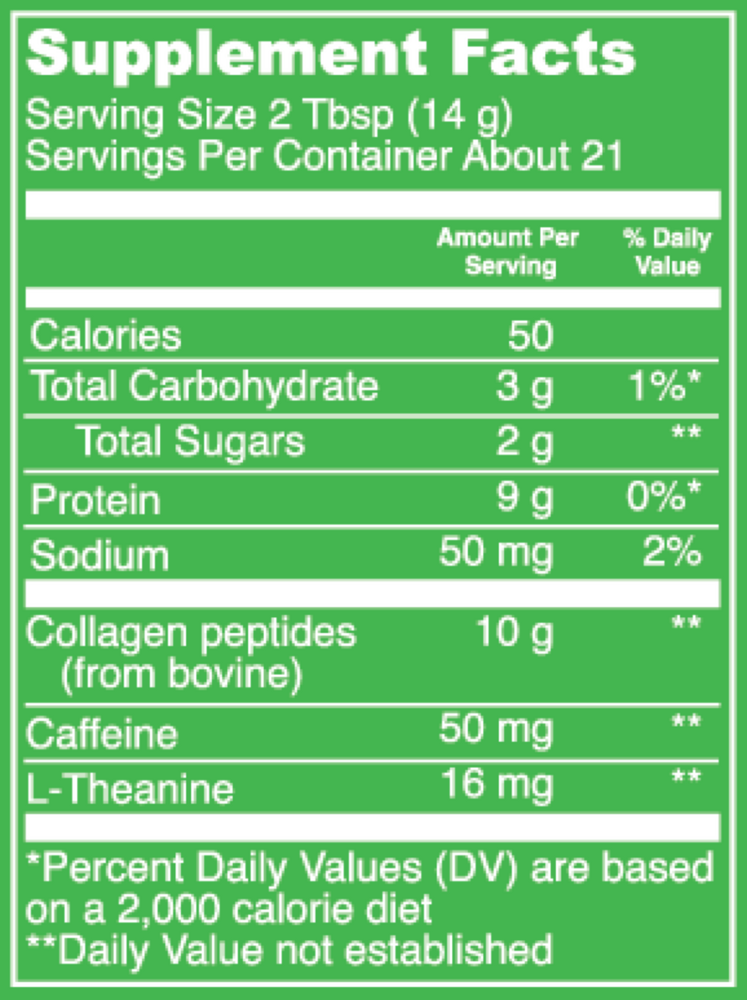 Product image for Collagen Peptides Matcha.