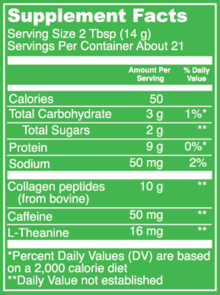 Product image for Collagen Peptides Matcha.