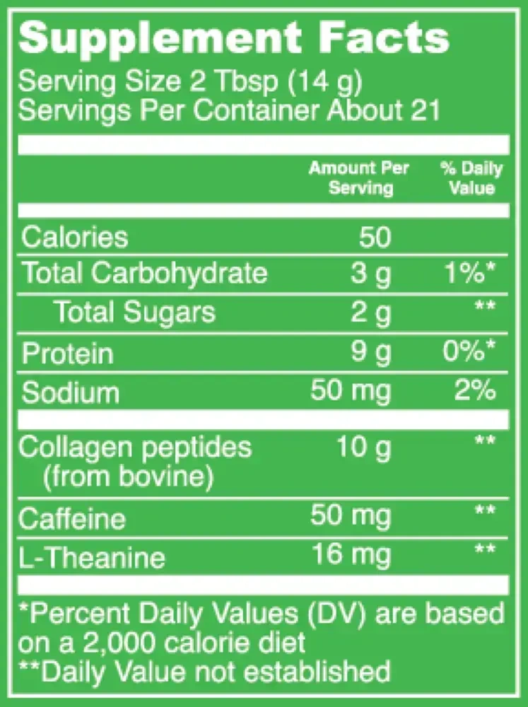 Product image for Collagen Peptides Matcha.