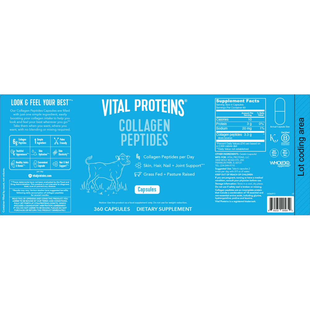 Product image for Collagen Peptides Capsules.