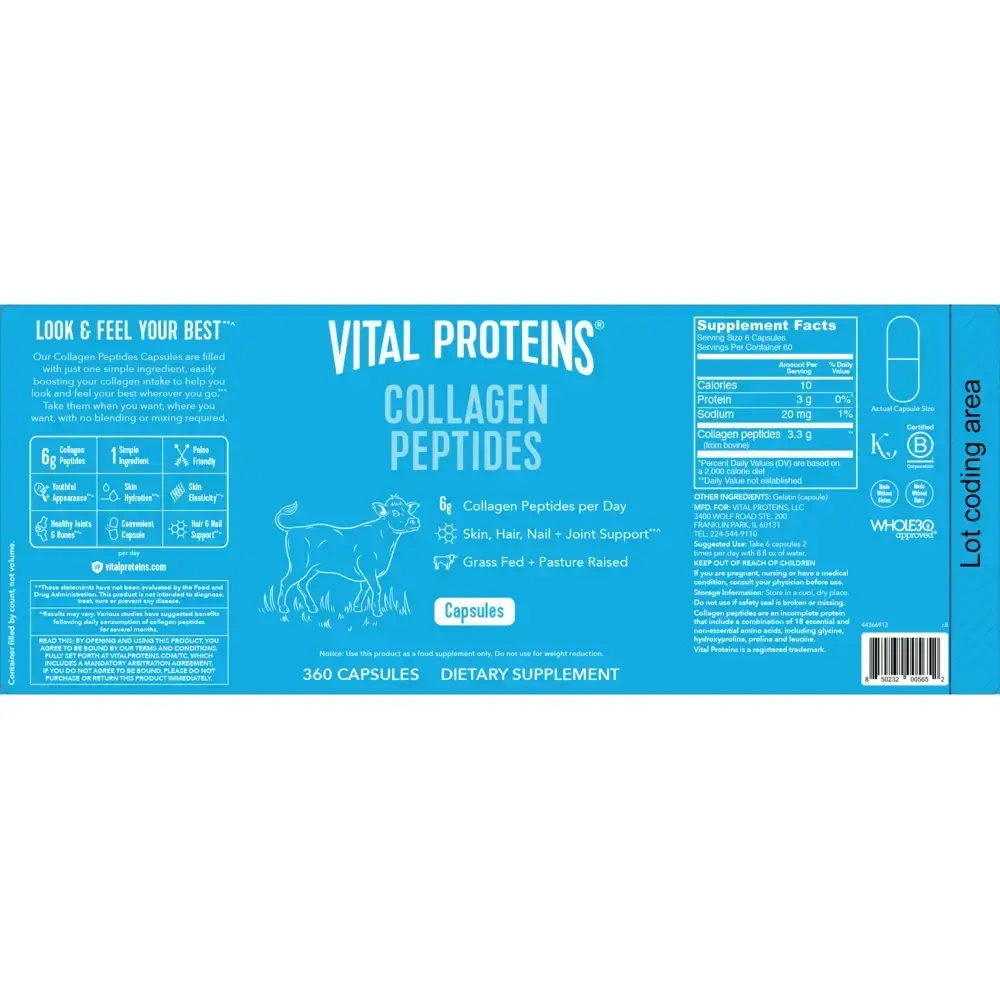 Product image for Collagen Peptides Capsules.