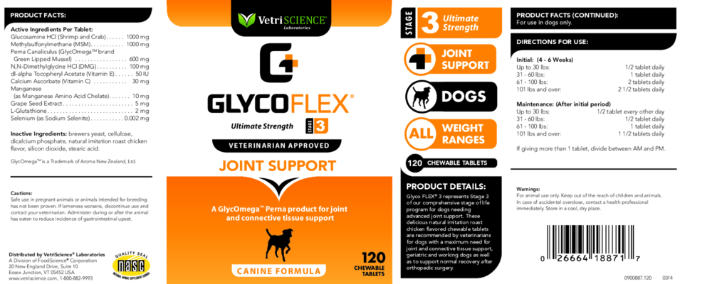 Product image for Glyco-Flex III Chewable.
