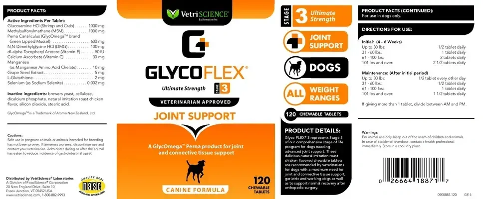 Product image for Glyco-Flex III Chewable.