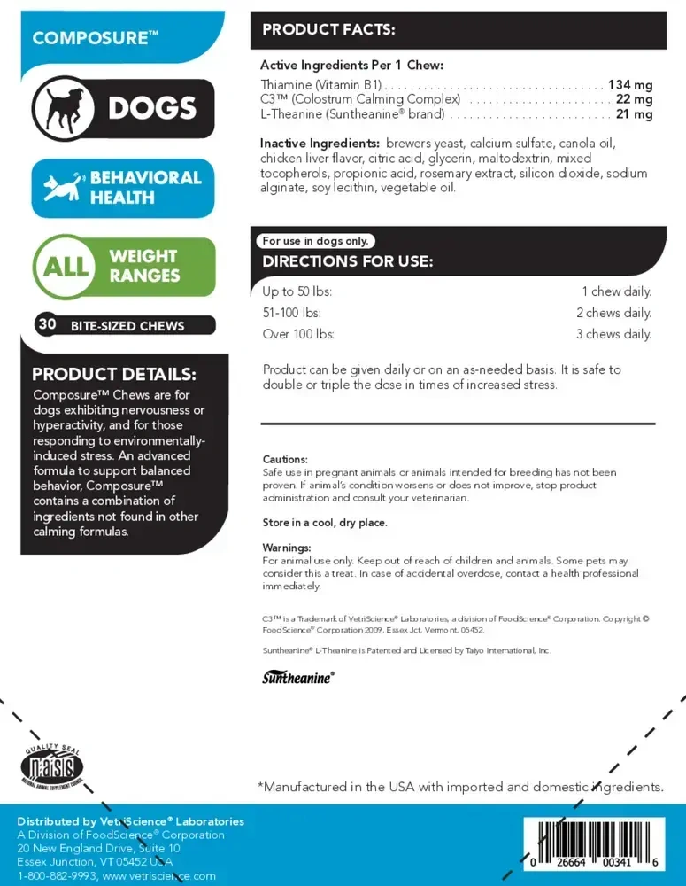 Product image for Composure Bite-Sized Chews.