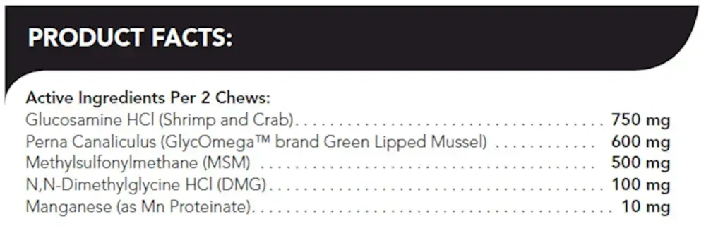 Product image for Glyco-Flex II Bite-Sized Chews.