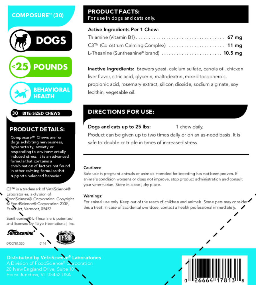 Product image for Composure Mini Bite-Sized Chews.