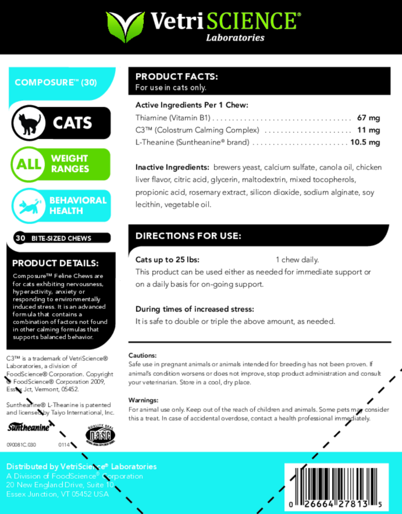 Product image for Composure Feline Bite-Sized Chews.