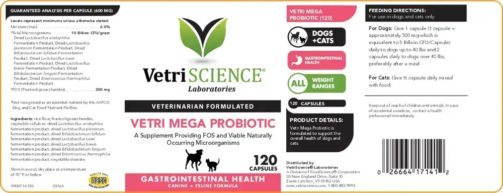 Product image for Vetri-Mega Probiotic.