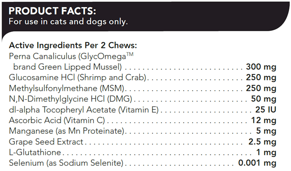Product image for Glyco-Flex III Mini Bite-Sized Chews.