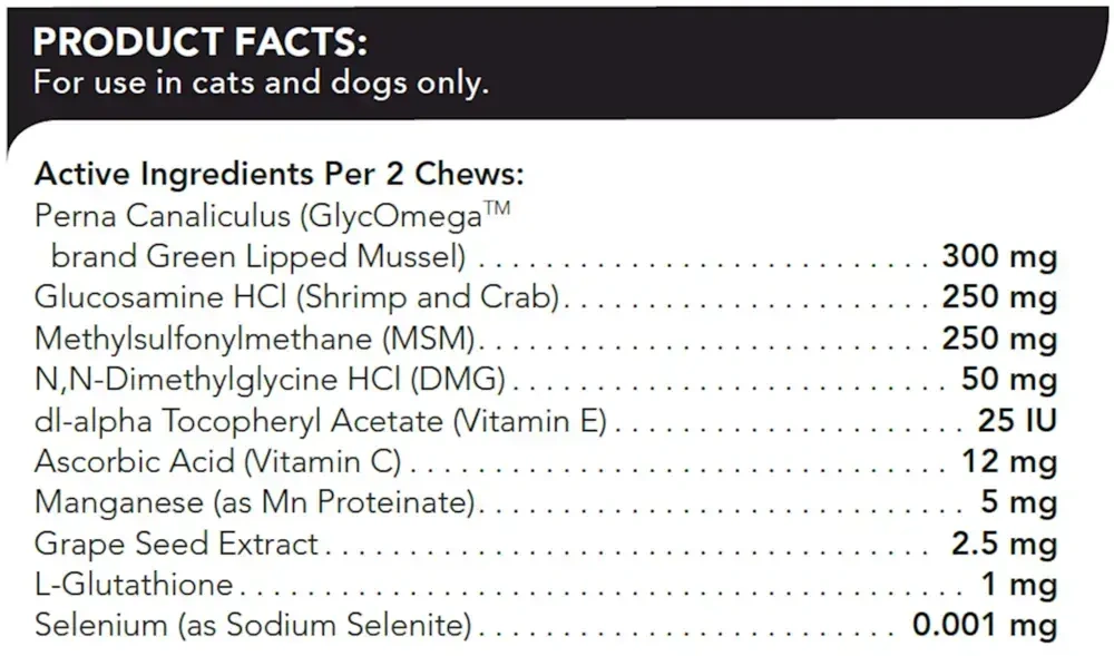 Product image for Glyco-Flex III Mini Bite-Sized Chews.