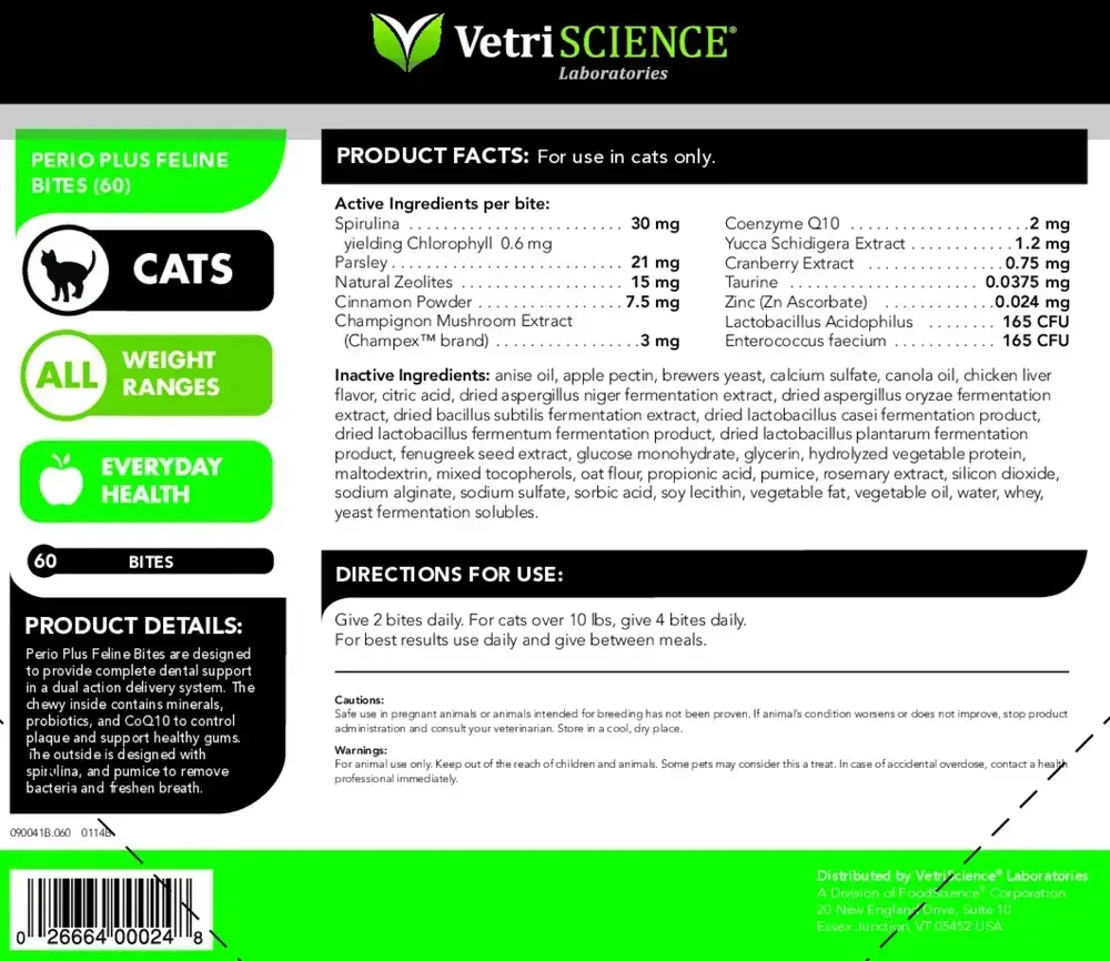 Product image for Perio-Plus Feline Bites.