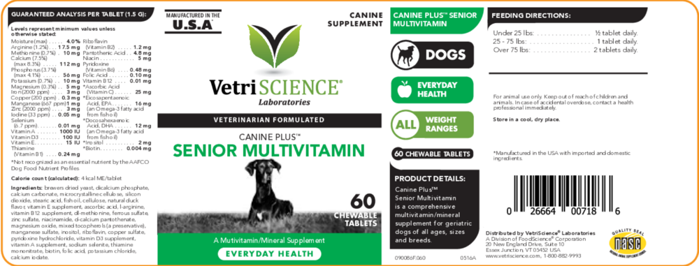 Product image for Canine Plus Senior Multi.