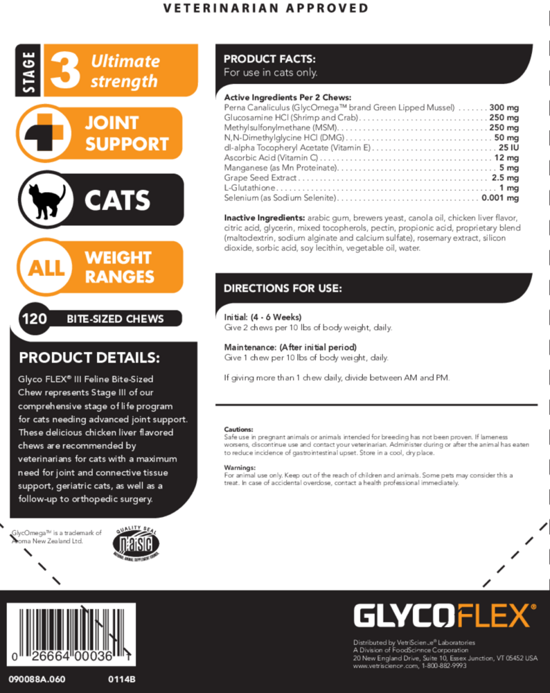 Product image for Glyco-Flex III Feline Bite Sized.