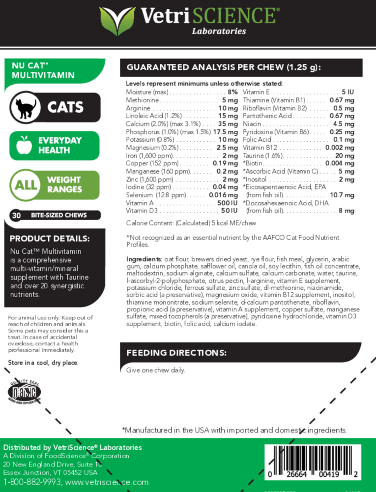 Product image for NuCat MultiVitamin.