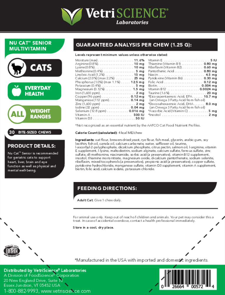 Product image for NuCat Senior Cat Multi.