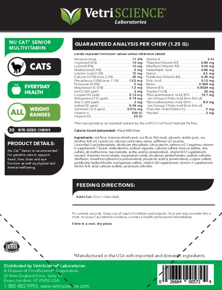 Product image for NuCat Senior Cat Multi.